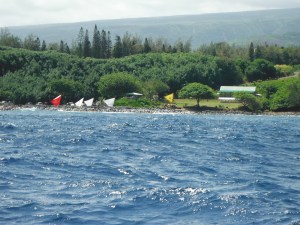 Staging Canoes for departure from Keokea Beach