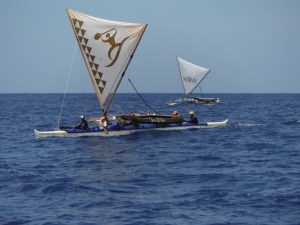 Maui Canoes racing to Kahului Harbor 4/28/13
